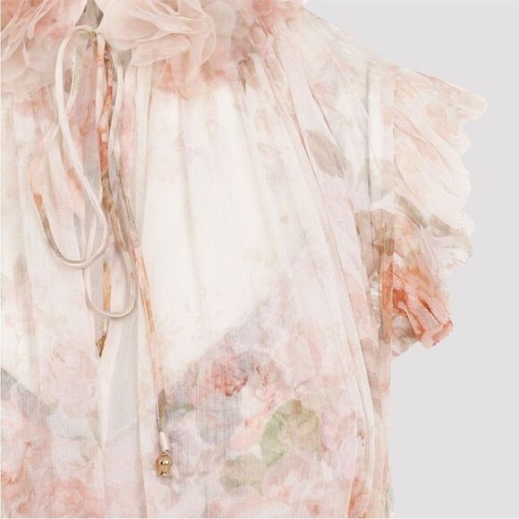 Zimmermann Women Zimmermann Illustration Flutter Midi Dress - Picture 4 of 9